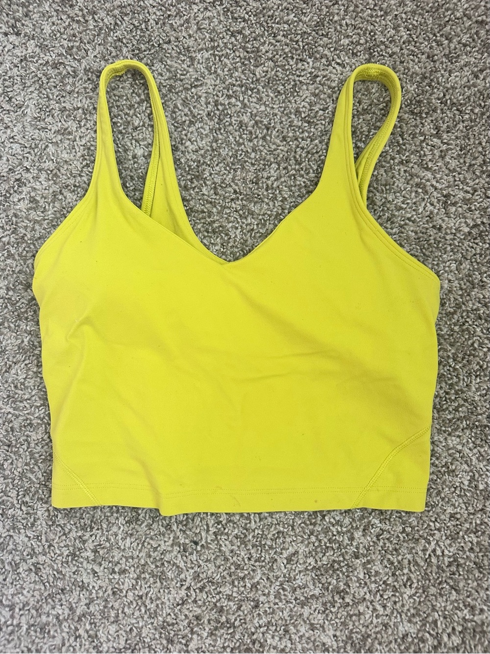 lululemon athletica Bright Yellow V-Neck Crop Camisole